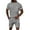 Gray, variant on Dagegui Summer Outfit Sets for Men Waffle Crewneck T-Shirts and Short Pants Set Casual Beach Outdoor Outfits Solid Sweatsuits Blue L