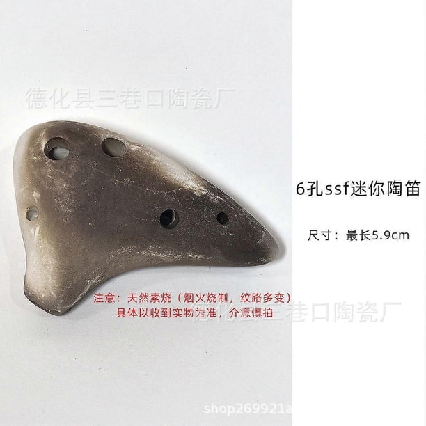 Mini 6 Hole Ocarina Flute Lightweight Portable Ceramic Musical Instrument In F Key For Beginners Travel Outdoor And Family Gatherings