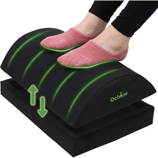 ZhdnBhnos Folding Soft Footrest Foot Rest Stool Ergonomic Portable  Adjustable Height Under Desk/Car Comfortable Footstool Black
