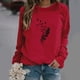 thumbnail image 1 of Pntutb invierno mujer Casual manga larga tops señoras Navidad estampado sudadera blusa Pntutb Pntutb-2858, 1 of 4