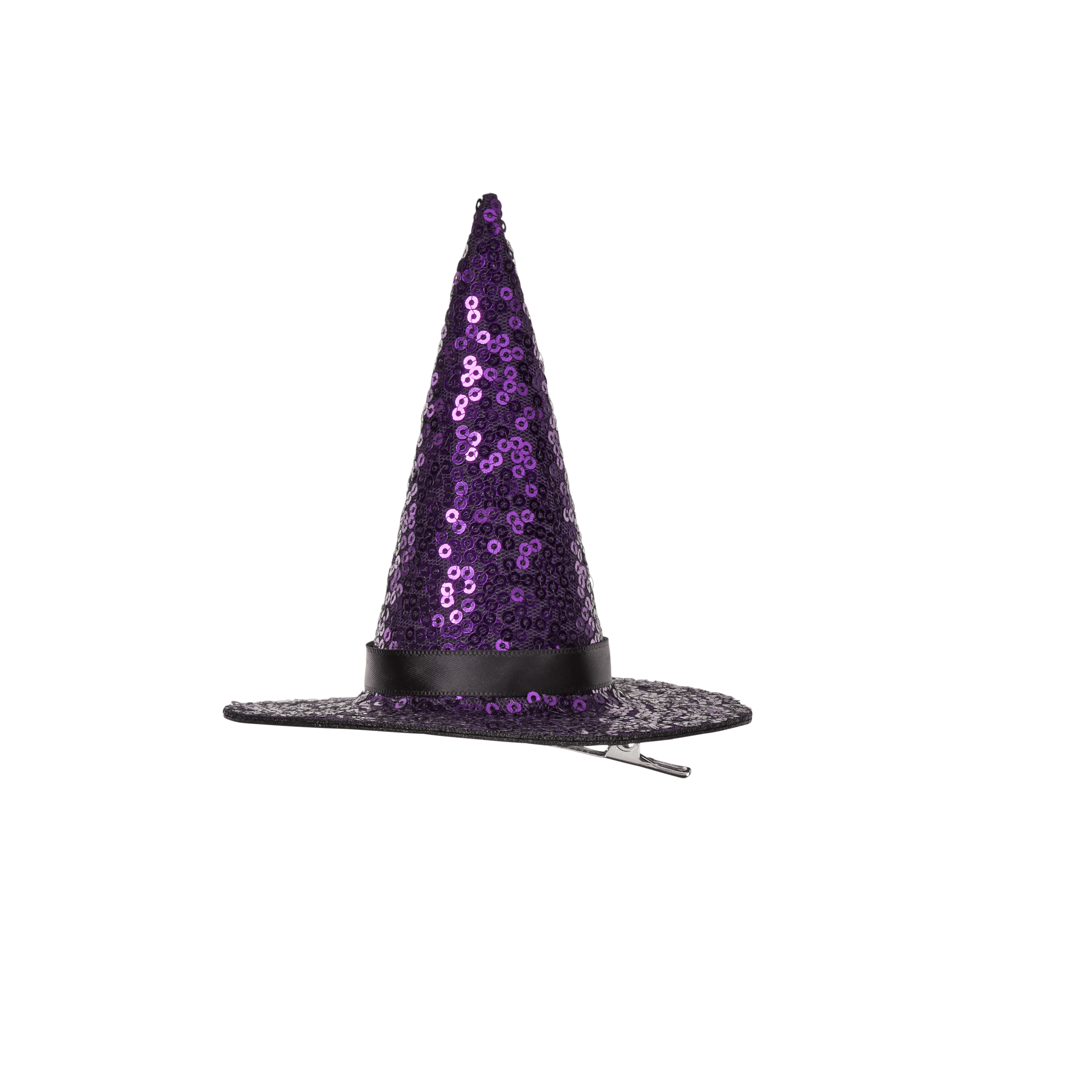 Scunci by Conair Sequined Witch Hat Salon Clip, Purple with Black, 1 Count