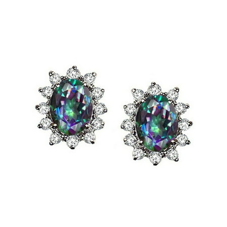 Tommaso Design Studio Oval Rainbow Mystic Topaz Tommaso Design Oval Rainbow Mystic Topaz Earrings