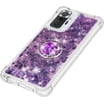 thumbnail image 6 of Case for Xiaomi Redmi Note 10 Pro/Note 10 Pro Max with Creativity Clear Quicksand Glitter Flowing Floating Soft w/Stand Bling Diamond Sparkle Phone Cover for Redmi Note 10 Pro  Purple, 6 of 14