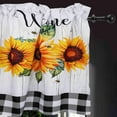 thumbnail image 3 of 1 Piece Sunflower Kitchen Curtains and Valances Set for Windows Sunflower Art Kitchen Window Curtains Over Sink Decor 18x54 in, 3 of 6