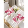 thumbnail image 5 of Pink Geometric Placemats Set of 8, Watercolor Ombre Modern Abstract Art Placemats for Dining Table, Place Mats for Kitchen Tabletop, Waterproof Wipeable Dining Table Mats Set, 5 of 9