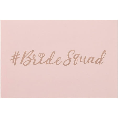 36-Pack Bride Squad Cards - Bridesmaid Proposal Set for Weddings, Bridal Showers, Maid of Honor Invitations with Envelopes, Pink, 4 x 6 inches