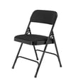 thumbnail image 4 of Pemberly Row Chaise Pliante Rembourrée en Tissu Noir 29,5 Pouces (Ensemble de 4), 4 of 7