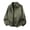 Army Green, variant on 2026 Men's Lapel Faux Leather Bomber Jacket, Zip Sleeve Pockets Elastic Cuff Oversized Loose Fit Windproof Motorcycle Street Casual Outerwear