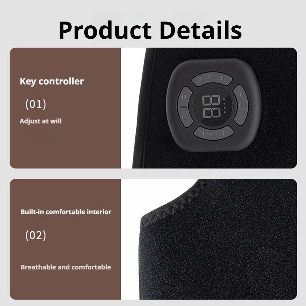 1 PC USB Rechargeable Ankle & Foot Massager, Ankle Heat Wrap, Wireless Compression Massager for Home/Office/Travel