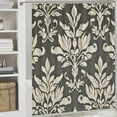 thumbnail image 5 of Bathroom Mat Set, Gray Leaf Damask Pattern Printed on Bathroom Shower Curtain Sets with Rugs, Perfect for Hotel Dorm Spa Home, 72 x 72 inches, 5 of 8