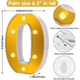 thumbnail image 2 of Qinwei LED Letter Lights Sign 26 Golden Alphabet Light Up Marquee Letters Sign for Wedding Birthday Party Christmas Home Bar Decoration (Gold O), 2 of 5