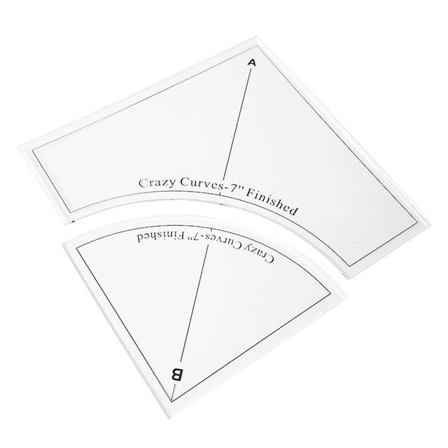 Under 10 Measuring Tools Creative Quilting Cutting Template Grids Crazier Template 2/3pc Set Quilt Set for Domestic Machine Cutting Mats Arts and Crafts Tools