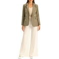 thumbnail image 2 of INSPIRE CHIC Women's Work Office Notched Lapel Long Sleeve Double Breasted Blazer, 2 of 5