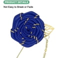 thumbnail image 2 of Rose Brooch Pin Cloth Flower with Gold Leaf Brooch, Lapel for Men Wedding Accessories, 2 of 5