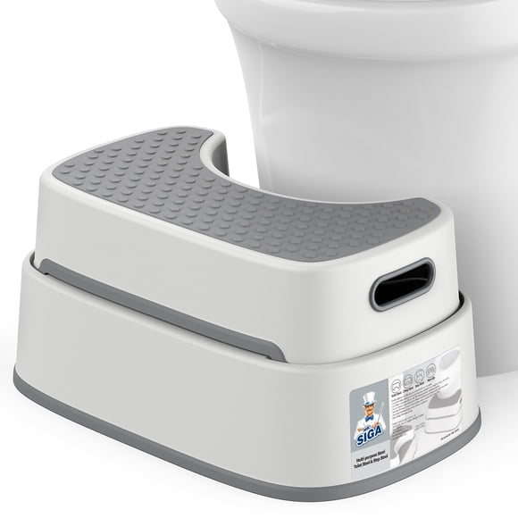 MR.SIGA Marchepied de Toilette Accroupi pour Adulte, Marchepied de Salle de Bain Robuste, Marchepied Antidérapant pour Toilette pour Salle de Bain, Marchepied pour Tout-Petit pour
