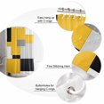 thumbnail image 3 of Yellow Black Patchwork Shower Curtain, 72" x 72", Abstract Geometric Art Waterproof Bathroom Curtain Washable Shower Curtain Set with 12 Hooks, 3 of 6