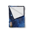 thumbnail image 2 of Space Soft Flannel Fleece Throw Blanket, Outer View of Planet Earth in Solar System with Stars Life on Globe Themed Image, Cozy Plush for Indoor and Outdoor Use, 50" x 60", Blue Green, by Ambesonne, 2 of 6