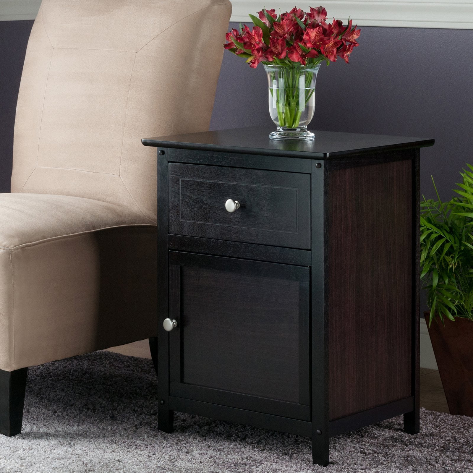 Winsome Wood Eugene Nightstand Multiple Finishes Walmart Com Walmart Com