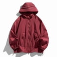 thumbnail image 5 of DYTTDG Men's Lightweight Sun Protection Hooded Jacket, Full Zip Breathable Solid Color Windbreaker with Pockets for Hiking & Outdoor Sports, 5 of 7