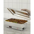 thumbnail image 6 of Electric Chafing Dish Buffet Set, 9QT Buffet Servers and Warmers Stainless Steel Chafing Dish, Commercial Food Warmer with Temperature Control Display for Parties, Catering, Festivals, 6 of 7