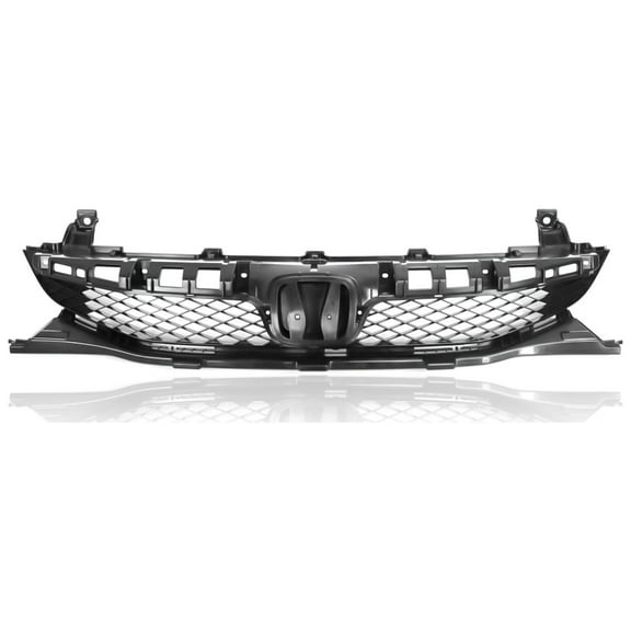 Grille - Cooling Direct Fit/For 71121SNAA50 09-11 Honda Civic 1.8/2.0L/Hybrid - Matte-Black - Textured - With Emblem Provision