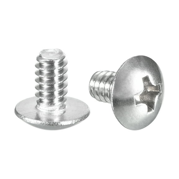 #6-32 x 1/4" Truss Head Phillips Machine Screws, Full Thread, 304 Stainless Steel, 50 Pack