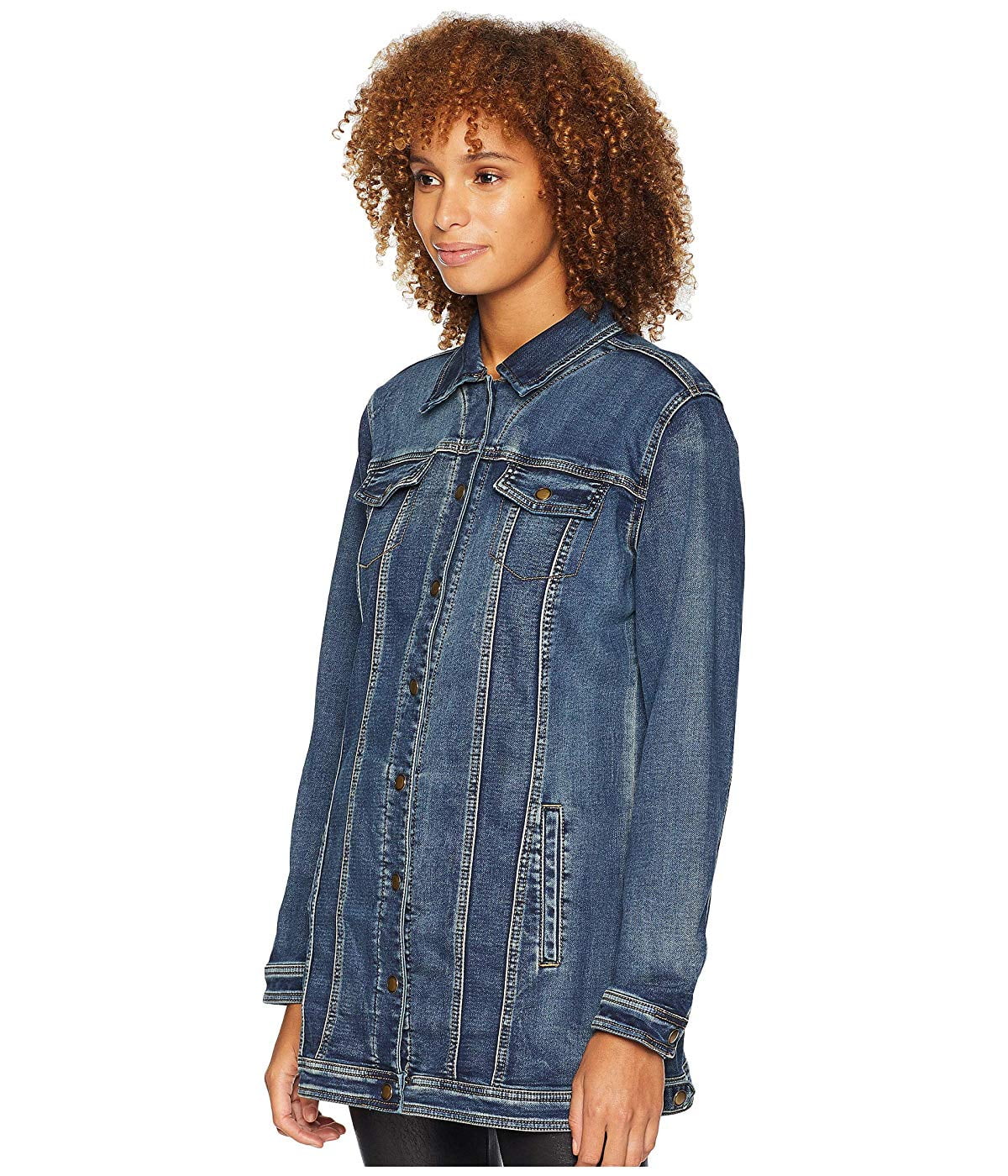 Tribal Maxi Jean Jacket Medium Wash 