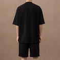 thumbnail image 6 of Krdevn Men's Half High Neck T Shirt Short Sleeve Heavyweight Loose Shoulder Minimalist Solid Color,XXL, 6 of 6