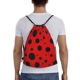thumbnail image 2 of Kdxio Ladybug Pattern Print Drawstring Backpack Bag,Waterproof Draw String Back Sack, Gym Drawstring Bags Swim Bag For Unisex, 2 of 9