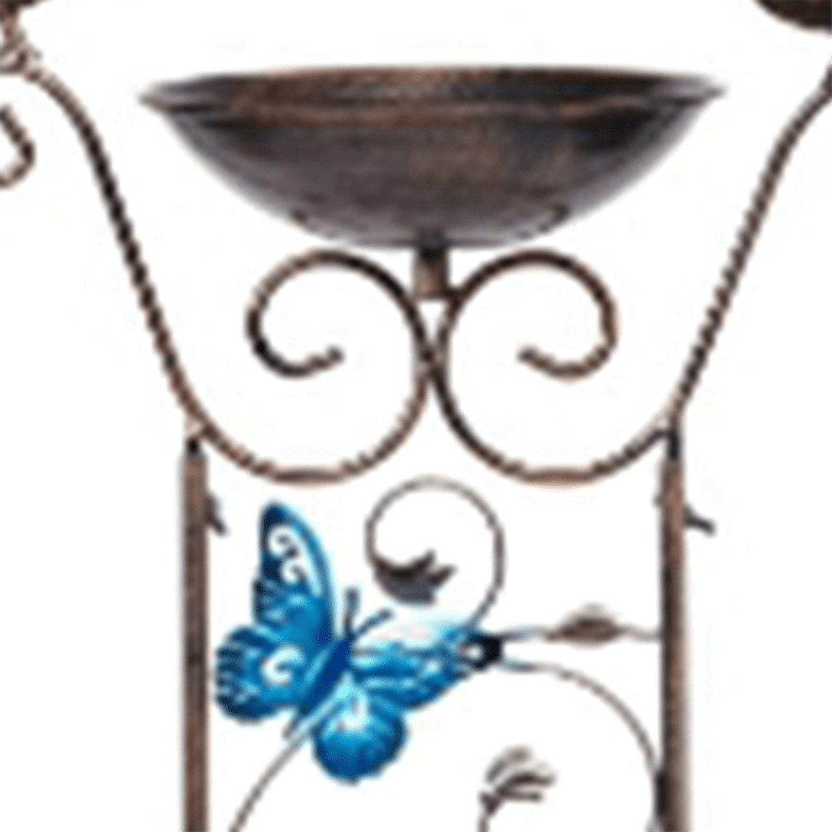 Outdoor Bird Bath Butterfly Garden Trellis Yard Decoration Metal Baths Bowl with Plant Climbing Frame