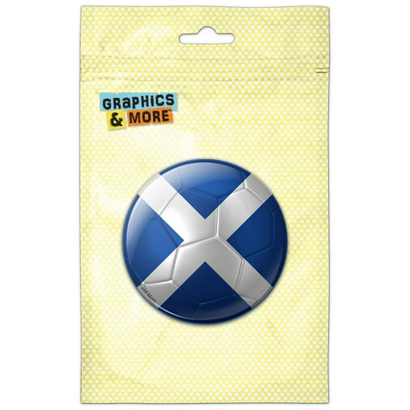 Scotland Flag Soccer Ball Futbol Football Pinback Button Pin Badge