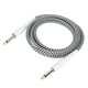 thumbnail image 1 of Cable de instrumento Cable de interconexión de audio estéreo con conector macho de 6,35 mm para guitarra eléctrica, bajo, teclado, mezclador, altavoz Enchufe blanco de 6,35 mm 1 m/3,3 pies, 1 of 10