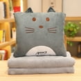 thumbnail image 4 of Funda de aire acondicionado 2 en 1 con almohada desmontable y calentadores de manos para una acogedora siesta en la oficina con temática de gatos, 4 of 8