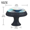 thumbnail image 4 of 4 Pcs Peacock Feather Knobs for Kitchen Cabinet Cupboard Dresser Bookcase Drawer Pulls Handles Round Home Decor, 4 of 8