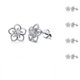 thumbnail image 1 of Qarigey 1 par de pendientes con forma de flor, estilo europeo decorativo, Color sólido, galvanizado, que no se desvanece, joyería blanca para Blanco 10Conjunto, 1 of 1