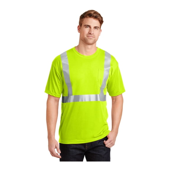 CornerStone ANSI 107 Class 2 Safety T-Shirt | High Visibility Reflective Work Clothing for Men & Women