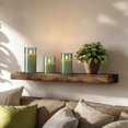 thumbnail image 4 of Velas sin llama Amagic Green Glass con control remoto y temporizador, juego de 3, 4 of 7