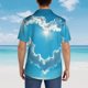 thumbnail image 4 of Fotbe Heart Shaped Cloud Camisa Hawaiana para Hombre Unisex – Camisa Casual de Verano con Botones de Manga Corta de Algodón y Lino,Large, 4 of 7