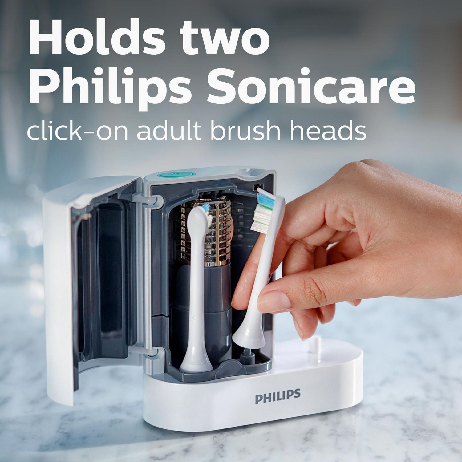 Philips Sonicare Assainisseur UV pour Têtes de Brosses, HX6907/01, Blanc