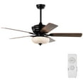 thumbnail image 1 of Gymax 52'' Ceiling Fan with 3 Wind Speeds 5 Reversible Blades & Remote Control Black, 1 of 10