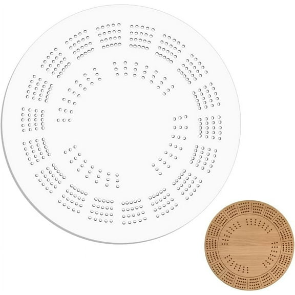 11.8inch Cribbage Board Templates Round Acrylic Game Board Templates