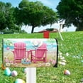 thumbnail image 6 of Easter Sea Pink Chair Mailbox Cover Magnetic Standard Size 21"x19", Beach Coastal Eggs Basket Decorative Post Letter Box Wrap Decor, Bunny Ears Hat Flower Nautical Garden Yard Outdoor Decoration, 6 of 6