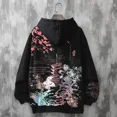 thumbnail image 2 of Sudaderas con capucha para hombre, ropa de hombre blanca, punk, negra, bordada, estilo harajuku, de una pieza, para invierno, holgadas y ajustadas, 2 of 5