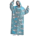 thumbnail image 3 of Manta con capucha superlarga de dibujos animados, sudadera de invierno de lujo con capucha de gran tamaño, sudadera de franela, manta de Tv gigante para perezosos, pijamas, albornoz cálido, 3 of 3