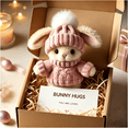 thumbnail image 3 of BESTSKY 2026 New Mini Bunny Hug Cute Easter Gift Plush Bunny in A Box Hugs Positive Bunny Stuffed Animal Rabbit Soft Floppy Easter Ideas Bunnies Basket Stuffers Doll Emotional Support, 3 of 7