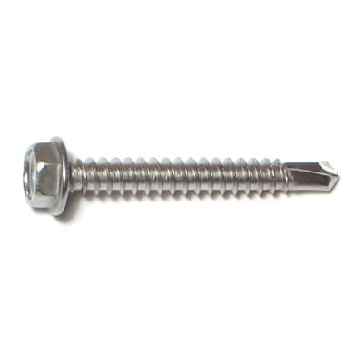 

#8-18 x 1-1/4 410 Stainless Steel Hex Washer Head Self-Drilling Screws