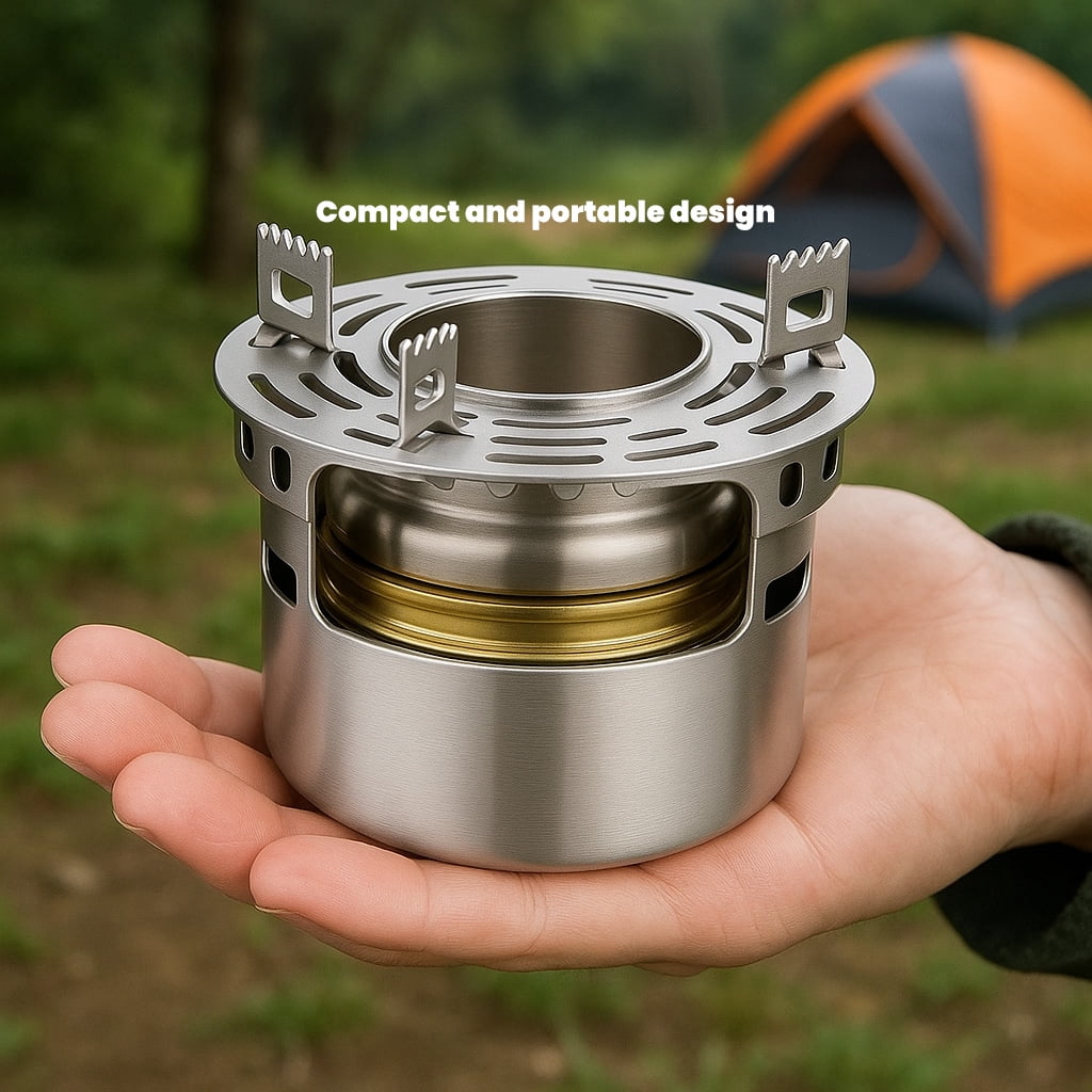 Alcohol Stove Burner Camping Portable Mini Alcohol Stoves Lightweight Tiny Brass Stove For Hiking Backpacking Emergency Outdoor Coffee Cooking