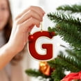 thumbnail image 4 of Luoshdecor 26 Letter Ornaments Christmas Tree Hanging,Cnte Xmas Hat Christmas Letter Tree Hanging Decor Xmas Alphabet for DIY Craft Ornaments (G), 4 of 6