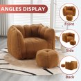 thumbnail image 3 of MEIGUGAO Adult Solid Print Oversized Bean Bag Chair, Gold, 3 of 15