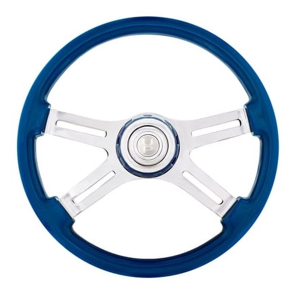 United Pacific 88313 Steering Wheel   18" 4 Spoke, With Color Matching Horn